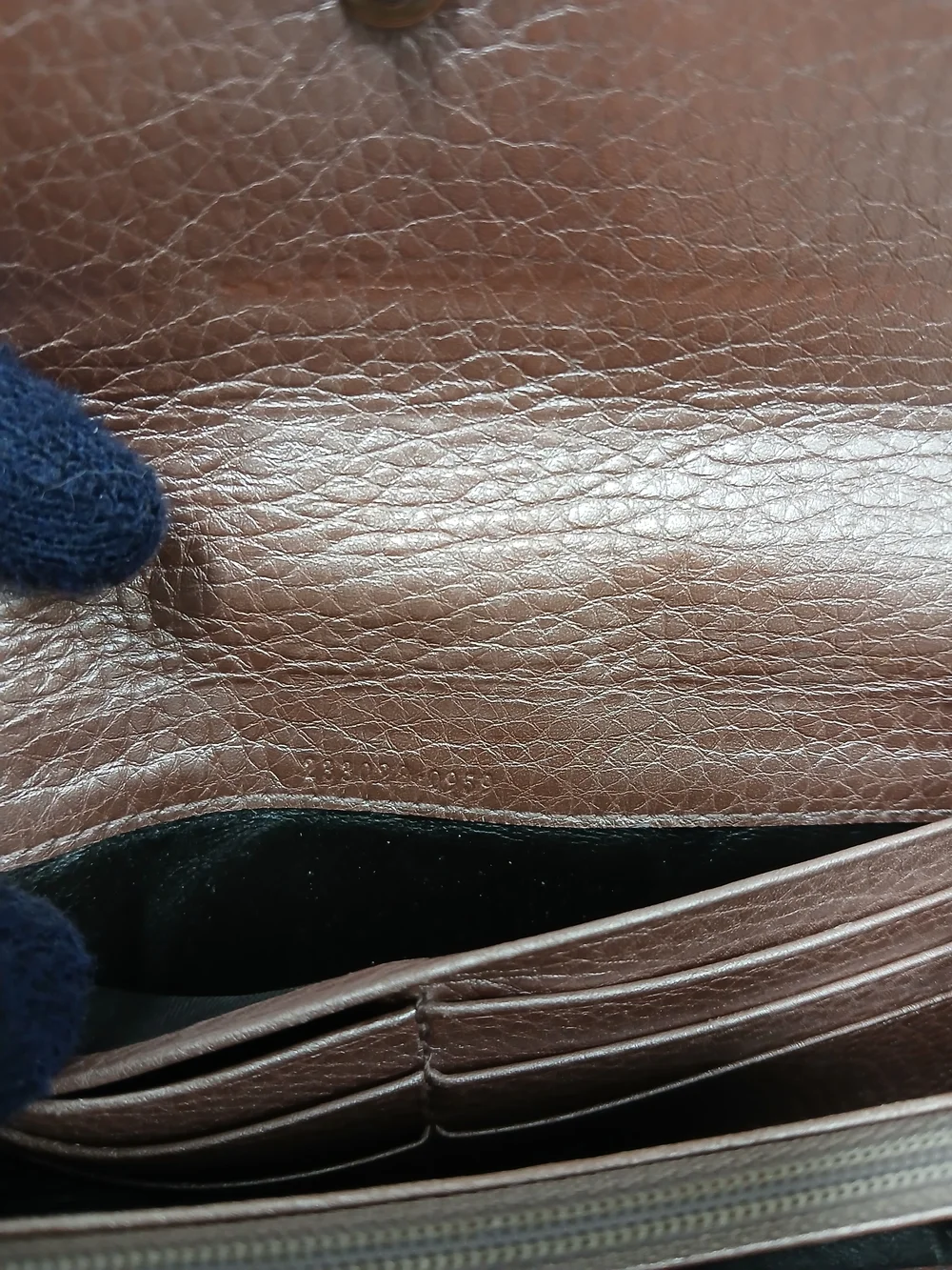 Gucci Brown Monogram Continental Wallet with Pink Trim - Picture 10 of 12
